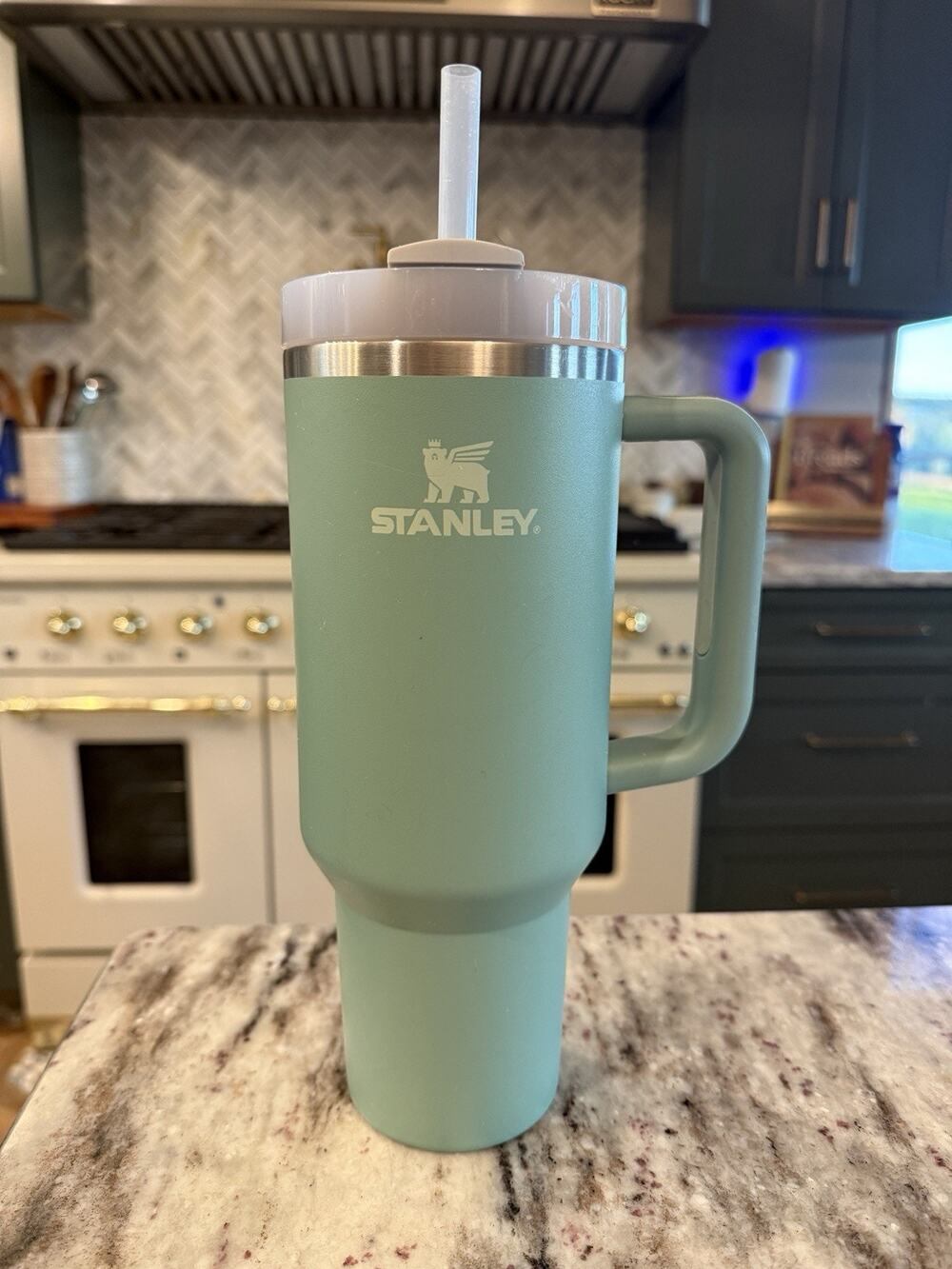 Stanley Quencher H2.0 40oz Tumbler with Handle & Straw - Eucalyptus Used